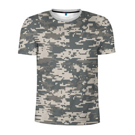 Мужская футболка 3D спортивная с принтом Цифровой камуфляж в Тюмени, 100% полиэстер с улучшенными характеристиками | приталенный силуэт, круглая горловина, широкие плечи, сужается к линии бедра | camo | camouflage | digital | military | pixel | армия | битва | военный | война | войска | войсковой | городской | для пустыни | камуфляж | милитари | нато | натовский | пиксели | пиксельный | пустынный | страйкболл