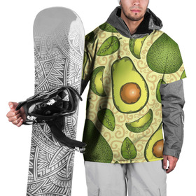 Накидка на куртку 3D с принтом Авокадо в Тюмени, 100% полиэстер |  | Тематика изображения на принте: авокадо | зеленый | лайм | листок