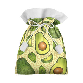 Подарочный 3D мешок с принтом Авокадо в Тюмени, 100% полиэстер | Размер: 29*39 см | авокадо | зеленый | лайм | листок