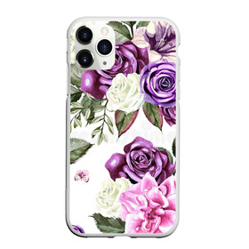 Чехол для iPhone 11 Pro матовый с принтом Красивые розы в Тюмени, Силикон |  | белые розы | белый | необычные | розовый | розы | синие розы | синий | фиолетовые розы | фиолетовый | цветы