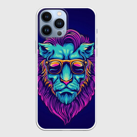 Чехол для iPhone 13 Pro Max с принтом Неоновый лев в очках в Тюмени,  |  | грива | животные | закат | зверей | кошка | лев | лето | львенок | неоновая | очки | пляж | прайд | разноцветная | солнце | тигр | царь