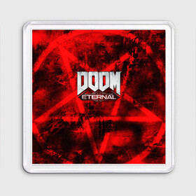 Магнит 55*55 с принтом Doom Eternal в Тюмени, Пластик | Размер: 65*65 мм; Размер печати: 55*55 мм | bethesda softworks | doom eternal | doomguy | id software | демоны | дум этернал | марс | палач рока | этернал