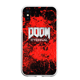 Чехол для iPhone XS Max матовый с принтом Doom Eternal в Тюмени, Силикон | Область печати: задняя сторона чехла, без боковых панелей | bethesda softworks | doom eternal | doomguy | id software | демоны | дум этернал | марс | палач рока | этернал