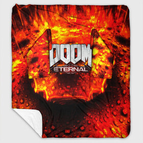 Плед с рукавами с принтом Doom Eternal в Тюмени, 100% полиэстер | Закругленные углы, все края обработаны. Ткань не мнется и не растягивается. Размер 170*145 | bethesda softworks | doom eternal | doomguy | id software | демоны | дум этернал | марс | палач рока | этернал