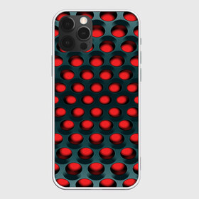 Чехол для iPhone 12 Pro Max с принтом Раскалённый красный 3Д в Тюмени, Силикон |  | Тематика изображения на принте: горошек | железо | жесть | излучение | иллюзия | круги | лампочки | металл | оболочка | объём | сияние | соты | сталь | фонари | шарики | шары