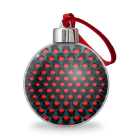 Ёлочный шар с принтом Раскалённый красный 3Д в Тюмени, Пластик | Диаметр: 77 мм | горошек | железо | жесть | излучение | иллюзия | круги | лампочки | металл | оболочка | объём | сияние | соты | сталь | фонари | шарики | шары