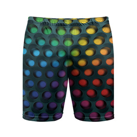 Мужские шорты спортивные с принтом 3Д спектр в Тюмени,  |  | горошек | железо | жесть | излучение | иллюзия | круги | лампочки | металл | оболочка | объём | радуга | сияние | соты | сталь | фонари | шарики | шары