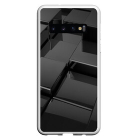 Чехол для Samsung Galaxy S10 с принтом ПЛИТЫ 3D в Тюмени, Силикон | Область печати: задняя сторона чехла, без боковых панелей | Тематика изображения на принте: abstract | abstraction | color | fractal | geometry | paitnt | polygon | polygonal | psy | абстракция | геометрия | краски | неоновые | полигоны | психоделика | фрактал