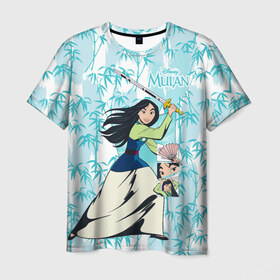 Мужская футболка 3D с принтом Mulan with a Sword в Тюмени, 100% полиэфир | прямой крой, круглый вырез горловины, длина до линии бедер | fa mulan | mulan | vdosadir | бэрри кук | мулан | тони бэнкрофт | фа мулан
