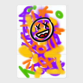 Магнитный плакат 2Х3 с принтом Граффити смайлик в Тюмени, Полимерный материал с магнитным слоем | 6 деталей размером 9*9 см | emoji | граффити | краска | разноцветная | смайл | смайлик | улыбка | урбан | эмоции | яркая