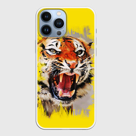 Чехол для iPhone 13 Pro Max с принтом Оскал тигра в Тюмени,  |  | барс | волк | детёныш | джунгли | енот | животное | зубр | кот | лев | леопард | львица | медведь | охотник | пасть | полосы | пятнистая | рык | рычание | тигр | тигрица | хозяин | царьзверей | шерсть