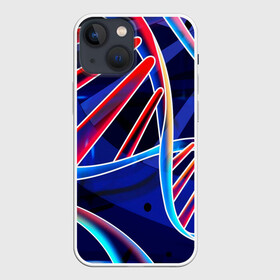 Чехол для iPhone 13 mini с принтом ДНК в Тюмени,  |  | abstract | abstraction | geometry | psy | абстракция | геометрия | днк | краски | молекулы | неоновые | психоделика