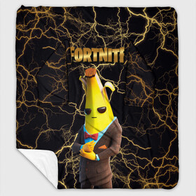 Плед с рукавами с принтом Peely Fortnite в Тюмени, 100% полиэстер | Закругленные углы, все края обработаны. Ткань не мнется и не растягивается. Размер 170*145 | Тематика изображения на принте: banan | banana | banana peely | chapter 2 | fortnite | fortnite 2 | fortnitemare | peely | peely fortnite | банан | банан из фортнайт | лого фортнайт | пиили | пилли | фортнайт | фортнайт 2 | фортнайт вторая глава | фортнайт глава 2