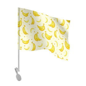 Флаг для автомобиля с принтом Банана в Тюмени, 100% полиэстер | Размер: 30*21 см | pattern | textures | tnt | абстракция | бананабум | бананы | ветки | взрыв | геометрия | градиент | дождь | заливка | обезьяна | паттерны | пиксели | пикси | продукты | текстура | текстуры | тнт | фигуры | фон