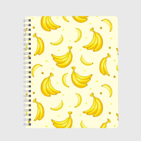 Тетрадь с принтом Банана в Тюмени, 100% бумага | 48 листов, плотность листов — 60 г/м2, плотность картонной обложки — 250 г/м2. Листы скреплены сбоку удобной пружинной спиралью. Уголки страниц и обложки скругленные. Цвет линий — светло-серый
 | pattern | textures | tnt | абстракция | бананабум | бананы | ветки | взрыв | геометрия | градиент | дождь | заливка | обезьяна | паттерны | пиксели | пикси | продукты | текстура | текстуры | тнт | фигуры | фон