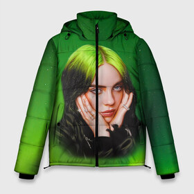 Мужская зимняя куртка 3D с принтом Billie Eilish Билли Айлиш в Тюмени, верх — 100% полиэстер; подкладка — 100% полиэстер; утеплитель — 100% полиэстер | длина ниже бедра, свободный силуэт Оверсайз. Есть воротник-стойка, отстегивающийся капюшон и ветрозащитная планка. 

Боковые карманы с листочкой на кнопках и внутренний карман на молнии. | bad | bill | billie | eil | eili | eilish | guy | music | not my | not my responsibility | ocean | айлиш | айлишь | беляш | бил | билли | музыка | музыкант | певица | эйл | эйли | эйлиш | эйлишь