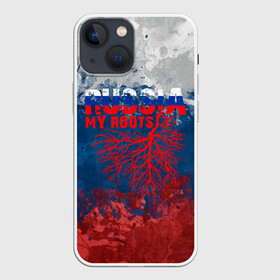 Чехол для iPhone 13 mini с принтом Russia my roots в Тюмени,  |  | ru | rus | russia | team | герб | двуглавый | знак | империя | логотип | надпись | национальный | орел | патриот | родина | российская | россия | русич | русский | русь | рф | сборная | символ | спорт | страна