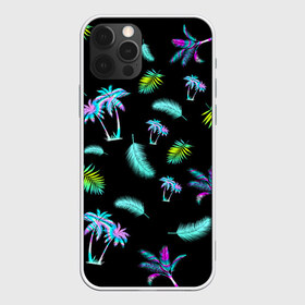 Чехол для iPhone 12 Pro Max с принтом Tropiki в Тюмени, Силикон |  | брызги красок | кокос | космос | краска | летняя ночь | лето | лист пальмы | неон | неоновая пальма | пальма | перо | пляж