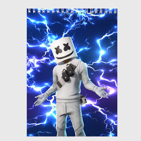 Скетчбук с принтом FORTNITE x MARSHMELLO в Тюмени, 100% бумага
 | 48 листов, плотность листов — 100 г/м2, плотность картонной обложки — 250 г/м2. Листы скреплены сверху удобной пружинной спиралью | deadmau5 | fortnite | fortnite 2 | fortnite x маршмелло | ikonik | marshmello | ninja | ninja streamer | raven | travis scott | ворон | иконик | ниндзя | пили | рейвен | трэвис скотт | фортнайт