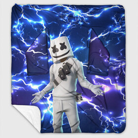 Плед с рукавами с принтом FORTNITE x MARSHMELLO в Тюмени, 100% полиэстер | Закругленные углы, все края обработаны. Ткань не мнется и не растягивается. Размер 170*145 | deadmau5 | fortnite | fortnite 2 | fortnite x маршмелло | ikonik | marshmello | ninja | ninja streamer | raven | travis scott | ворон | иконик | ниндзя | пили | рейвен | трэвис скотт | фортнайт