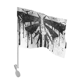 Флаг для автомобиля с принтом THE LAST OF US 2 в Тюмени, 100% полиэстер | Размер: 30*21 см | cicadas | fireflies | naughty dog | the last of us | the last of us part 2 | tlou | tlou2 | джоэл | последние из нас | цикады | элли