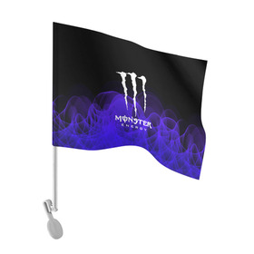 Флаг для автомобиля с принтом MONSTER ENERGY в Тюмени, 100% полиэстер | Размер: 30*21 см | adrenalin | energy monster | monster | monster energy | monstr | sport | адреналин | монстер | монстр | напиток | спорт | энергетик