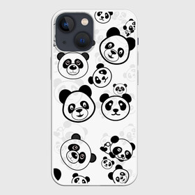 Чехол для iPhone 13 mini с принтом Панды в Тюмени,  |  | арт | животное | животные | зверь | картинка | коала | медведь | мишка | настроение | пальма | панда | панды | рисунок | текстура