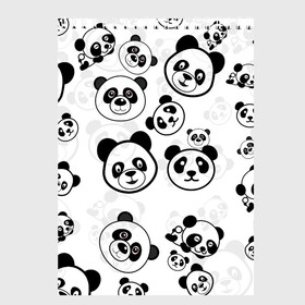 Скетчбук с принтом Панды в Тюмени, 100% бумага
 | 48 листов, плотность листов — 100 г/м2, плотность картонной обложки — 250 г/м2. Листы скреплены сверху удобной пружинной спиралью | арт | животное | животные | зверь | картинка | коала | медведь | мишка | настроение | пальма | панда | панды | рисунок | текстура