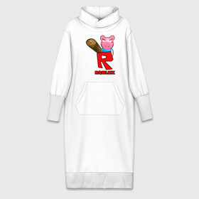 Платье удлиненное хлопок с принтом ROBLOX: PIGGI. в Тюмени,  |  | game | gamer | logo | minecraft | piggi | roblox | simulator | игра | конструктор | лого | пигги | свинья | симулятор | строительство | фигура