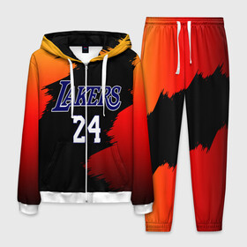Мужской костюм 3D с принтом Los Angeles Lakers / Kobe Brya в Тюмени, 100% полиэстер | Манжеты и пояс оформлены тканевой резинкой, двухслойный капюшон со шнурком для регулировки, карманы спереди | 24 | kobe | kobe bean bryant | lakers | los angeles | американский баскетболист | баскетбол | баскетболист | коби | коби бин брайант | лейкерс | лос анджелес | нью йорк