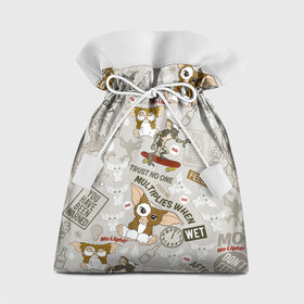 Подарочный 3D мешок с принтом Feed me в Тюмени, 100% полиэстер | Размер: 29*39 см | gizmo | gremlins | mogwai | vdzajul | гизмо | гремлины | магвай