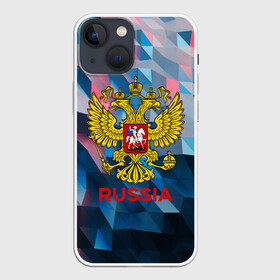 Чехол для iPhone 13 mini с принтом RUSSIA в Тюмени,  |  | russia | russia sport | народный | народный стиль | отечество | патриот | роспись | россия | россия спорт | русский | спорт | триколор | узоры | флаг | я русский