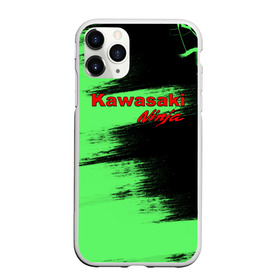 Чехол для iPhone 11 Pro матовый с принтом Kawasaki в Тюмени, Силикон |  | Тематика изображения на принте: kawasaki | moto | ninja | брызги | дорога | кавасаки | краска | мотоцикл | надпись | неон | ниндзя | паутина | скорость | текстура