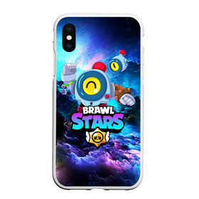 Чехол для iPhone XS Max матовый с принтом BRAWL STARS NANI SPACE NEON в Тюмени, Силикон | Область печати: задняя сторона чехла, без боковых панелей | Тематика изображения на принте: bibi | brawl stars | coach mike | crow | gale | leon | leon shark | max | mecha crow | mortis | mr.p | nani | phoenix | sally leon | sandy | spike | sprout | tara | virus 8 bit | werewolf | ворон | оборотень