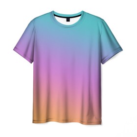Мужская футболка 3D с принтом градиент в Тюмени, 100% полиэфир | прямой крой, круглый вырез горловины, длина до линии бедер | gradient | summer | textures | tie dye | абстракт | градиент | лето | переход | радуга | тай дай | текстура | текстуры | хиппи | цвета
