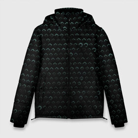 Мужская зимняя куртка 3D с принтом Текстура геометрия ромбы черны в Тюмени, верх — 100% полиэстер; подкладка — 100% полиэстер; утеплитель — 100% полиэстер | длина ниже бедра, свободный силуэт Оверсайз. Есть воротник-стойка, отстегивающийся капюшон и ветрозащитная планка. 

Боковые карманы с листочкой на кнопках и внутренний карман на молнии. | геометрия | градиент | объем | переход | повседневность | просто | ромбы | свет | серый | текстура | фигуры | черный