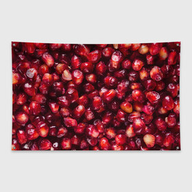 Флаг-баннер с принтом много ягод граната ярко сочно в Тюмени, 100% полиэстер | размер 67 х 109 см, плотность ткани — 95 г/м2; по краям флага есть четыре люверса для крепления | вкусно | гранат | гранатовый бум | зерна | зож | лето | польза | сочно | фрукты | фрутерианство | ягоды | ярко