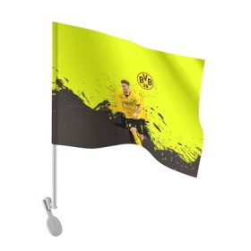 Флаг для автомобиля с принтом Марко Ройс в Тюмени, 100% полиэстер | Размер: 30*21 см | marco reus | боруссия | бундеслига | германия | марко ройс | фанат | футбол