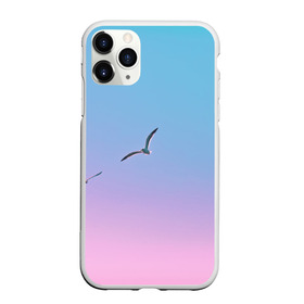 Чехол для iPhone 11 Pro матовый с принтом чайки птицы полет градиент в Тюмени, Силикон |  | градиент | закат | минимализм | небо | полет | природа | просто | птицы | рассвет | чайки