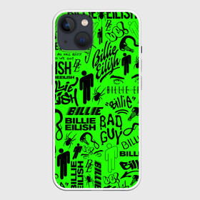 Чехол для iPhone 13 с принтом BILLIE EILISH | БИЛЛИ АЙЛИШ LOGOBOMBING в Тюмени,  |  | be | billie | billie eilish | blohsh | ghoul | logobombing | билли | билли айлиш | биляш | логобомбинг