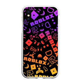 Чехол для iPhone XS Max матовый с принтом Roblox в Тюмени, Силикон | Область печати: задняя сторона чехла, без боковых панелей | dynablocks | for kids | funny | roblox | robux | roleplay | белый | блоки | вселенная | герои | красный | кубики | роблокс | симулятор