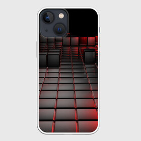 Чехол для iPhone 13 mini с принтом КАРБОНОВЫЕ ПЛИТЫ в Тюмени,  |  | abstract | abstraction | geometry | line | pattern | psy | абстрактный | абстракция | геометрия | кубики | линии | неоновый | психоделика | текстура