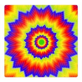 Магнитный плакат 3Х3 с принтом Tie-Dye в Тюмени, Полимерный материал с магнитным слоем | 9 деталей размером 9*9 см | abstract | colorful | dye | gradient | texture | tie | абстракция | градиент | дай | тай | текстура | цветной