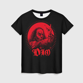 Женская футболка 3D с принтом Dio #13 в Тюмени, 100% полиэфир ( синтетическое хлопкоподобное полотно) | прямой крой, круглый вырез горловины, длина до линии бедер | dio | hard | rock | ronnie james dio | дио | рок | хард