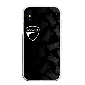 Чехол для iPhone XS Max матовый с принтом DUCATI [1] в Тюмени, Силикон | Область печати: задняя сторона чехла, без боковых панелей | ducati | moto | дукати | мото | мотоцикл