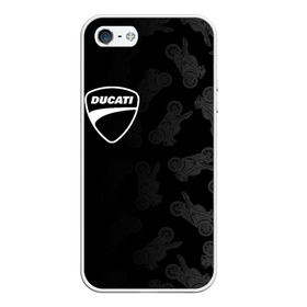 Чехол для iPhone 5/5S матовый с принтом DUCATI [1] в Тюмени, Силикон | Область печати: задняя сторона чехла, без боковых панелей | ducati | moto | дукати | мото | мотоцикл