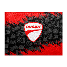 Обложка для студенческого билета с принтом DUCATI [2] в Тюмени, натуральная кожа | Размер: 11*8 см; Печать на всей внешней стороне | ducati | moto | дукати | мото | мотоцикл