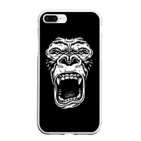 Чехол для iPhone 7Plus/8 Plus матовый с принтом Face of gorilla в Тюмени, Силикон | Область печати: задняя сторона чехла, без боковых панелей | арт | горилла | животные | звери | картинка | лицо гориллы | обезьяна | рисунок