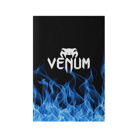 Обложка для паспорта матовая кожа с принтом VENUM. в Тюмени, натуральная матовая кожа | размер 19,3 х 13,7 см; прозрачные пластиковые крепления | mma | sport | venum | бокс | венум | единоборство | мма | спорт