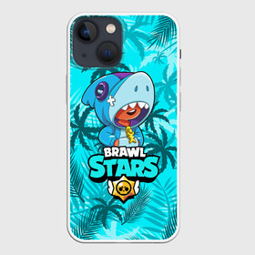 Чехол для iPhone 13 mini с принтом BRAWL STARS LEON SHARK в Тюмени,  |  | bibi | brawl stars | coach mike | crow | gale | leon | leon shark | max | mecha crow | mortis | mr.p | nani | phoenix | sally leon | sandy | spike | sprout | tara | virus 8 bit | werewolf | ворон | оборотень